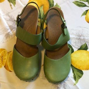 Barely Worn Green Dansko Clogs